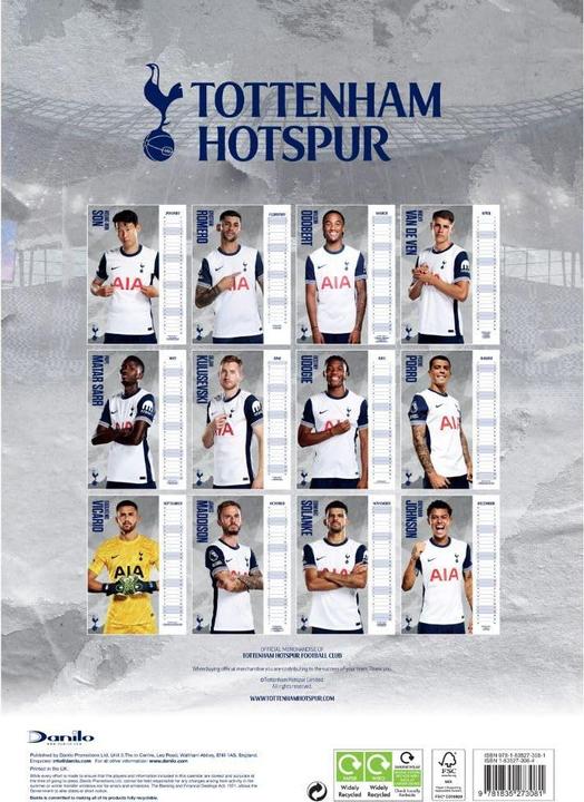Produktbild Tottenham Hotspur FC Wandkalender 2025 A3 (A3)