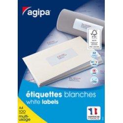 Immagine prodotto Agipa Etichette universali, 105 x 49,39 mm, con supporto peel-off