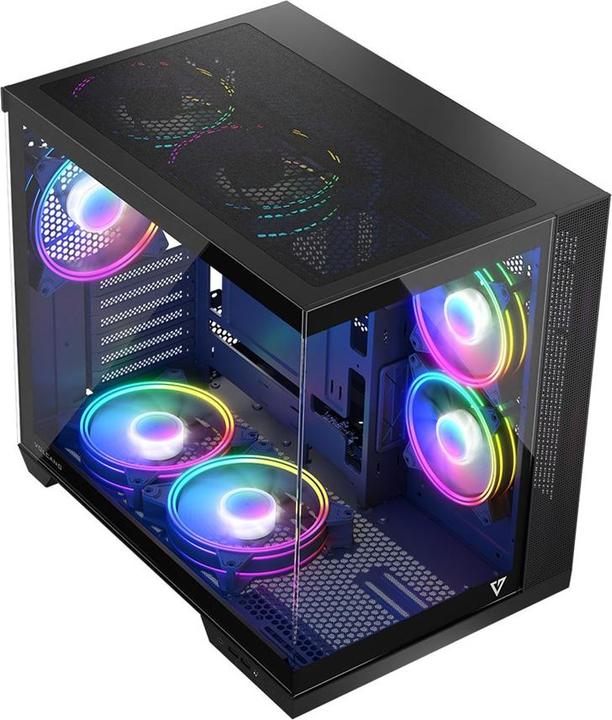 Actual product image Modecom Obudowa Volcano Panorama Apex ARGB 7F czarna (AT-PANORAMA-7F-ARGB-10-000000-0002) (ITX, ATX, mATX)