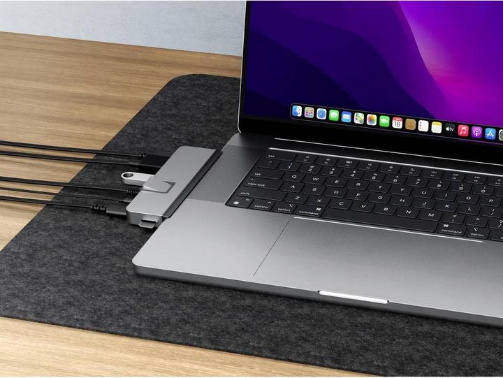 Image du produit Hyper Hub HD 7-en-2 USB-C pour MBPro M1/M2 bleu moyen (USB-C, 7 Ports)