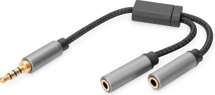 Actual product image Digitus Audio splitter, 3.5 mm jack to 2x 3.5 mm jack (0.20 m)