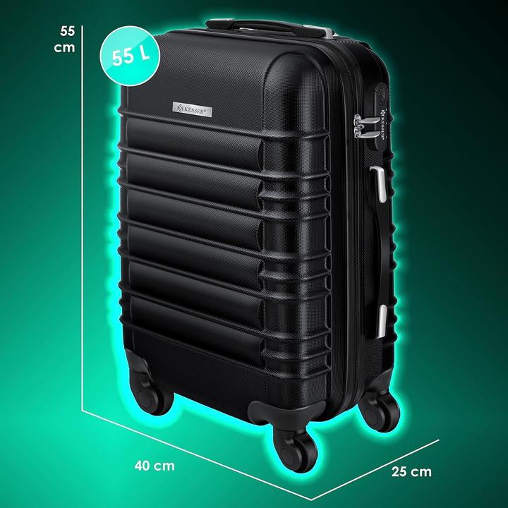 Kesser Handgepäck Koffer mit Kofferwaage & Zahlenschloss (55 l, Handgepäck (bis 50l))