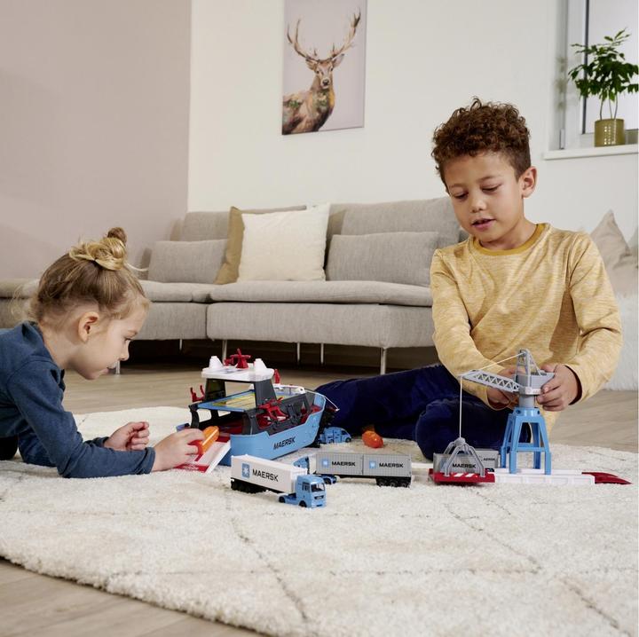 Productafbeelding Majorette Creatix Logistiek Vrachtschip+1 voertuig