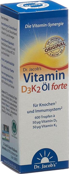 Actual product image Dr. Jacob's D3K2 oil forte (1 Piece, Droplet, 71 g)