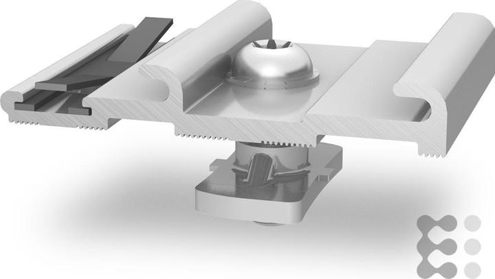 Actual product image K2 Systems Slide-in rail cross connector (Solar system mounting material)