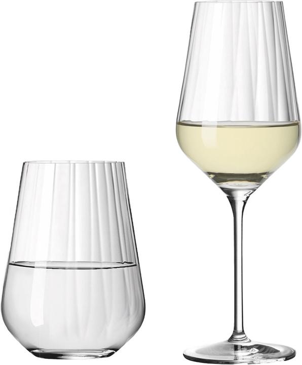 Ritzenhoff White Wine & Water Glasses Star Cut (38 cl, 12 Glasses, White wine glasses)