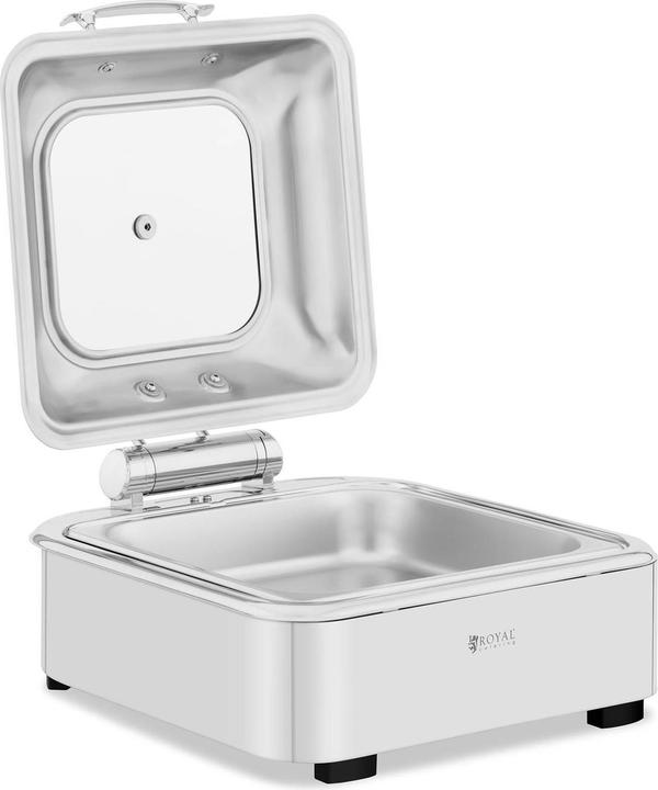 Royal Catering Chafing Dish Warmhaltebehälter Rechaud GN 2/3 5,3 L Sichtfenster