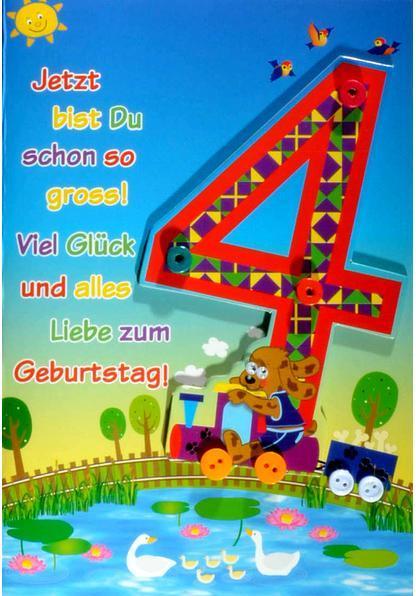 Produktbild ABC Geburtstagskarte 4. Geburtstag B6 (1 Stk.)