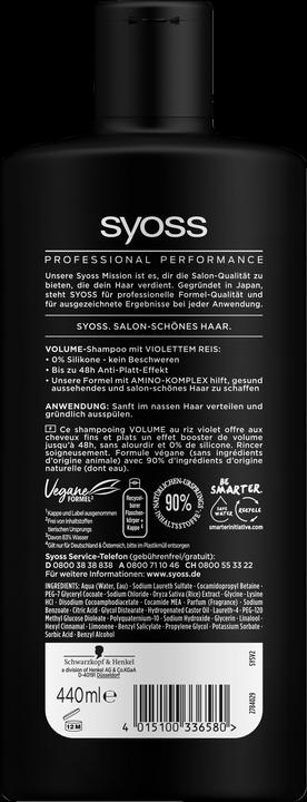 Image du produit Syoss Volume (440 ml, Shampoing liquide)