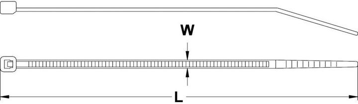 Actual product image Tru Components Cable tie, UV-stabilised (Plastic cable ties, 265 mm, 100 pcs.)
