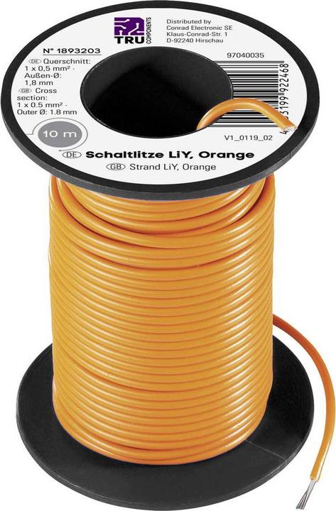 Actual product image Tru Components LiY stranded wire (10 m)