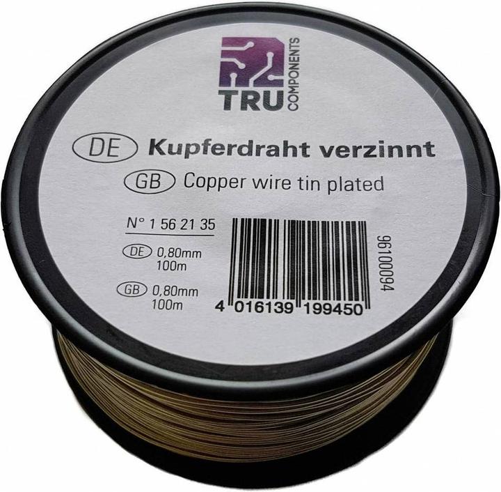Produktbild Tru Components Kupferdraht verzinnt (100 m)