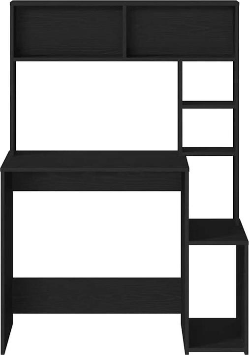 Produktbild VidaXL Schreibtisch mit Regal Schwarz 100x45x140 cm Holzwerkstoff Bürotisch (100 x 45 x 140 cm)