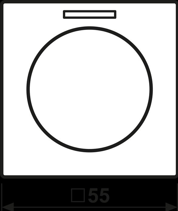 Produktbild JUNG Drehknopf Symbol Dimmer A sw glz A1540KO5SW