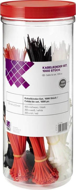 Tru Components Kabelbindersortiment, 1000tlg (100 mm, 1000 Stk.)