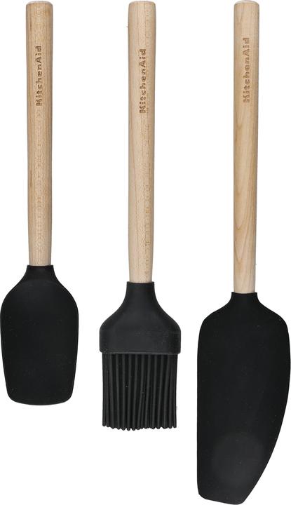 Immagine prodotto KitchenAid Set da forno in bambù a 3 pezzi con spatola a cucchiaio, pennello da pasticceria e spatola per