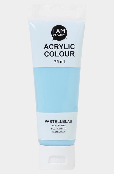 Produktbild I Am Creative Basic Acryl, Acrylfarbe auf Wasserbasis, 75 ml (Pastellblau, 75 ml)