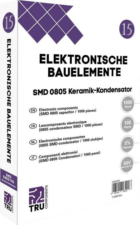 Tru Components Chip-Kondensatoren Album 15- Serie 0805, 50V, ±5%, 1000 tlg