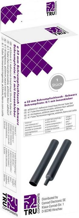 Actual product image Tru Components Heat shrink tubingSet Inner adhesive 6 (1 x)