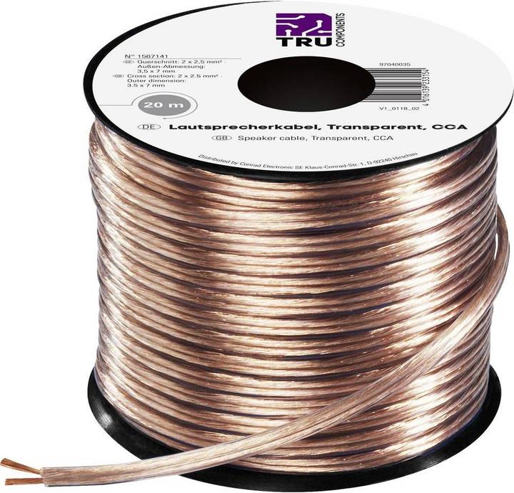Productafbeelding Tru Components 1567141 (20 m, 2.50 mm²)