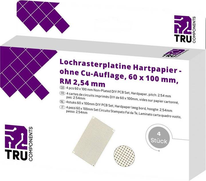 Produktbild Tru Components Europlatine ohne Cu-Auflage (Platine)