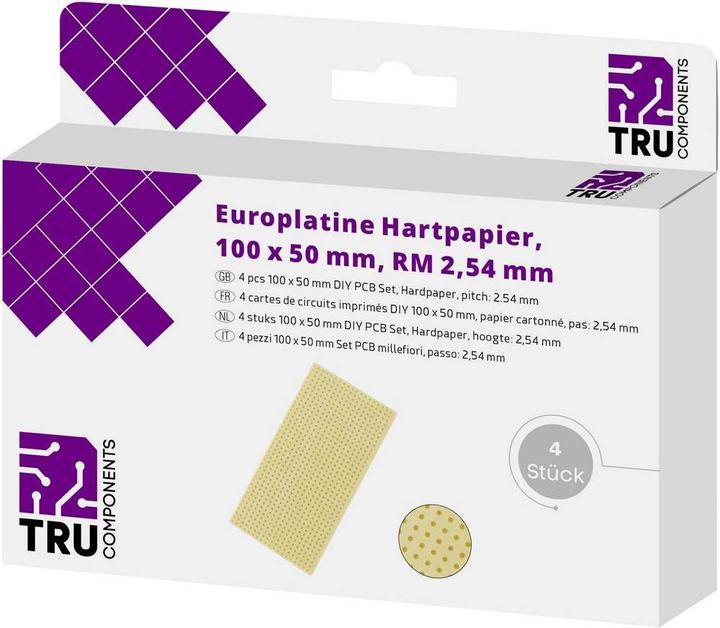 Produktbild Tru Components Europlatine ohne Cu-Auflage (Platine)