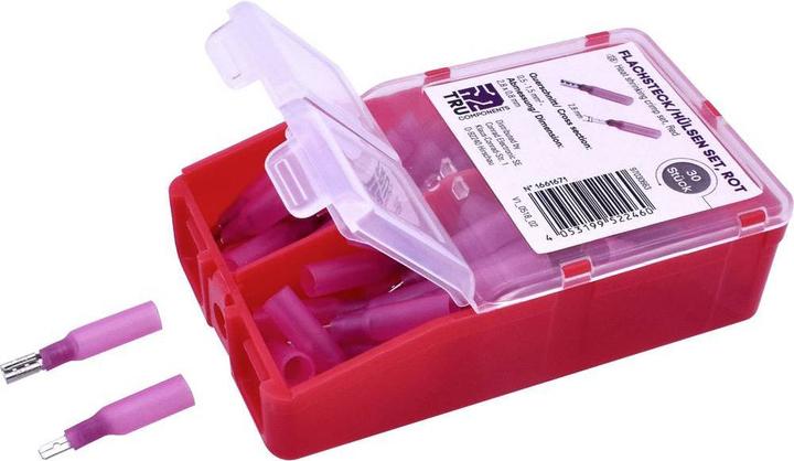 Produktbild Tru Components Quetschverbinder-Sortiment 0,50 mm² 1,50 mm² Rot TC-6646684 60 St.