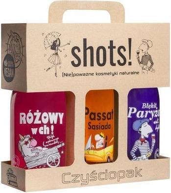 Actual product image NoName LAQ SET Shots! Czyściopak żel pod prysznic Unisex Różowy w ch! 500ml + Passat Sąsiada 500ml + (500 ml)