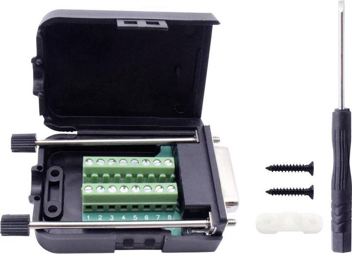 Produktbild Tru Components Modular D-Sub Einbaubuchse 15 pol. mit Verriegelungsschrauben und Gehäuse