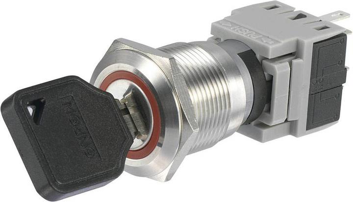 Actual product image Tru Components Stainless steel key switch 250 V/AC 5 A LAS1-BGQ