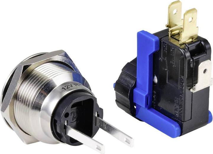 Actual product image Tru Components Illuminated push-button with microswitch