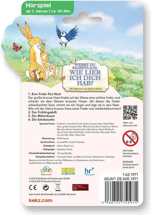 Produktbild Kekz Weisst Du eigentlich, wie lieb ich dich hab? - Eine Feder fürs Nest, 1 Audio-Chip (Deutsch)