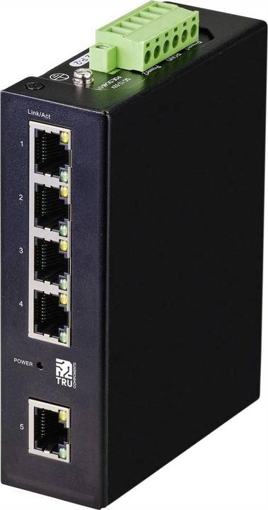 Productafbeelding Tru Components 19" netwerkschakelaar RJ45 1+4 poort PoE functie (5 Havens)