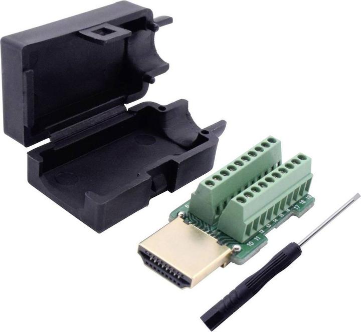 Produktbild Tru Components HDMI Einbaustecker mit Gehäuse