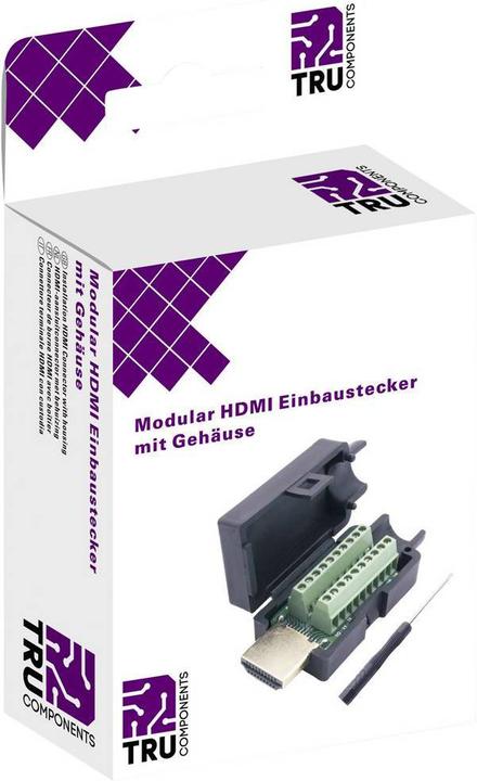 Produktbild Tru Components HDMI Einbaustecker mit Gehäuse
