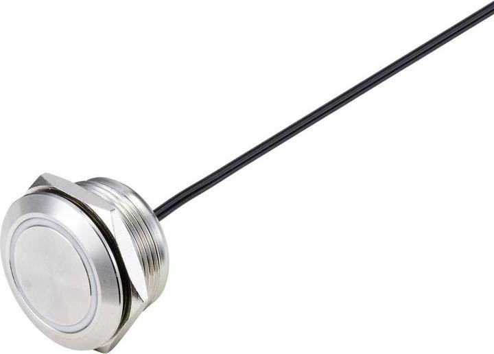 Actual product image Tru Components Push button 22 mm 1 NO stainless steel