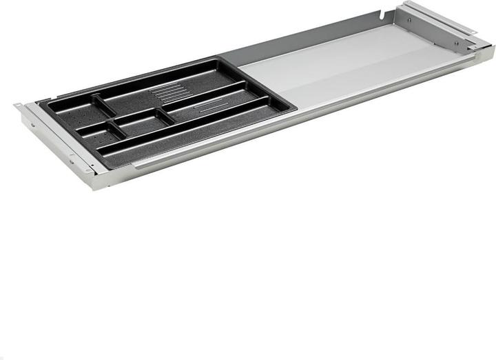 Actual product image TecLines TUS001A Under-counter drawer with plastic insert L, silver