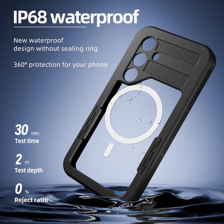 Produktbild Redpepper Samsung Galaxy S24 - IP68 Mars Series Wasserdichtes Outdoor Case mit MagSafe, schwarz (Samsung Galaxy S24)