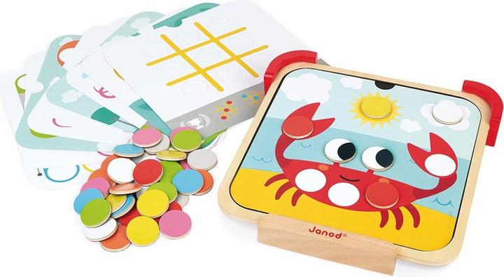 Image du produit Janod Jeu d'aimants couleurs et formes (Anglais, Allemand, Français, Italien)