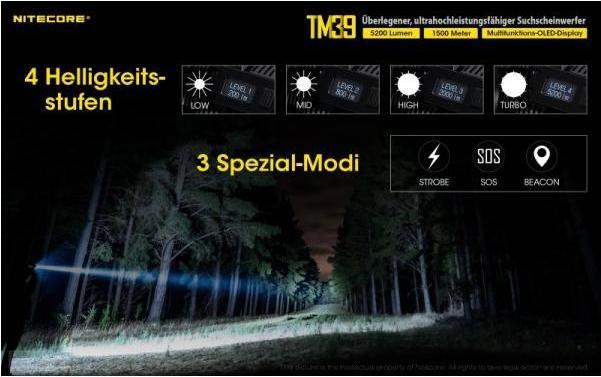 Produktbild Nitecore TM39 - 5200 Lumen (30 cm, 5200 lm)