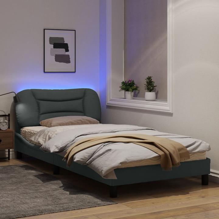 Image du produit VidaXL Cadre de lit avec tissu LED (100 x 200 cm)