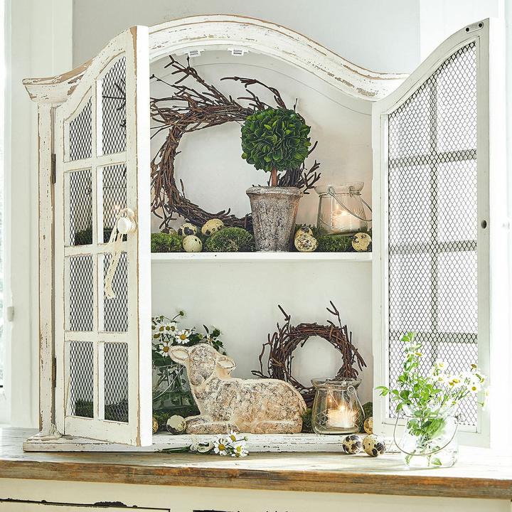 Produktbild Loberon Wandschrank Monthelie antikweiss (50.5 x 18 x 56 cm)