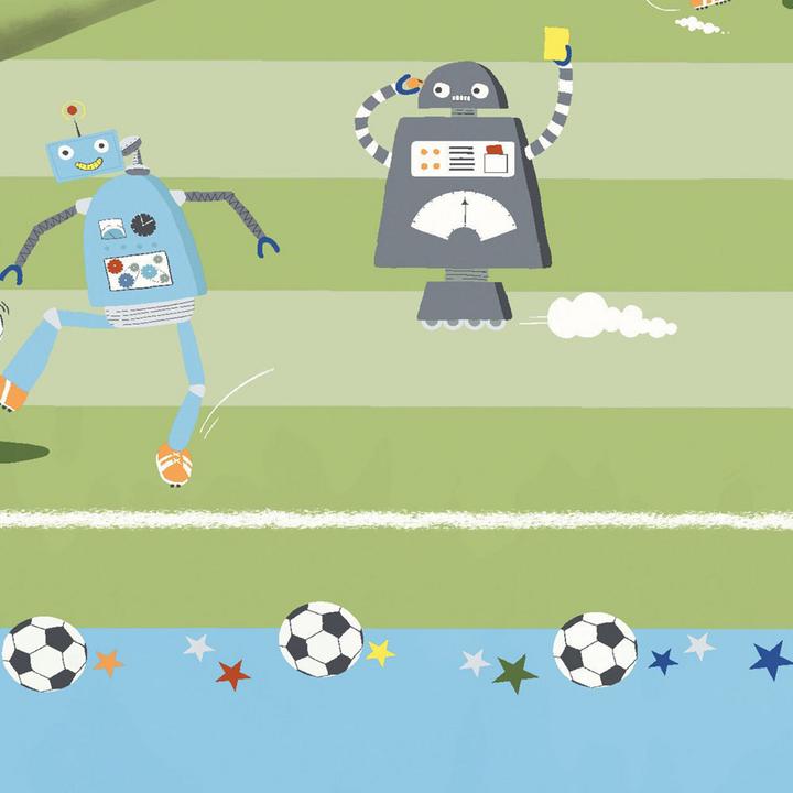 Actual product image Kaeppel Robo football kiwi beaver bed linen