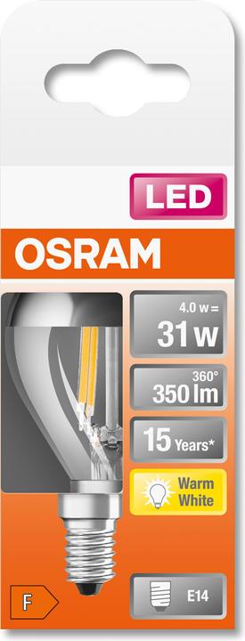 Actual product image Osram CLP FIL Mirror (E14, 4 W, 350 lm, 1 x, F)