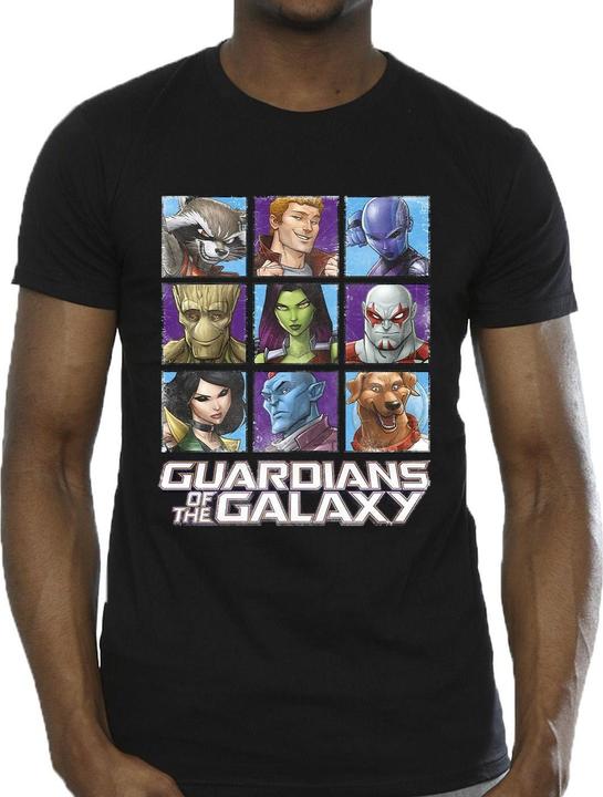 Actual product image Guardians of the Galaxy Mens Character Squares T-Shirt (4XL)