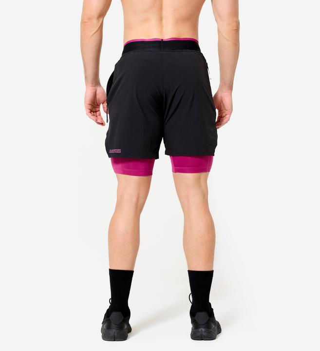 Actual product image Domyos Shorts Herren Performance atmungsaktiv leicht Celliant - schwarz/violett (XXL)