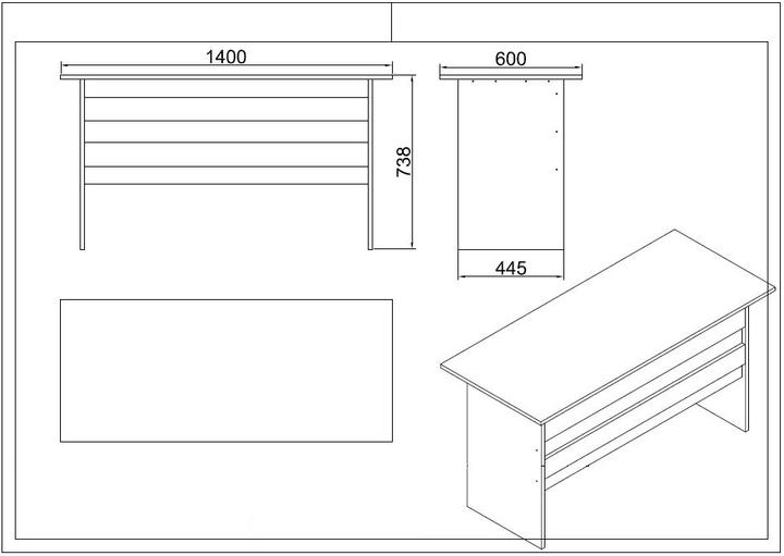 Immagine prodotto Skye Decor Remzi (140 x 60 x 74 cm)