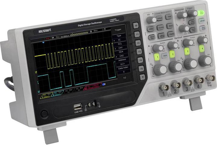 Produktbild Voltcraft 4-Kanal Speicheroszilloskop 1000 Serie (CAT II 300V)