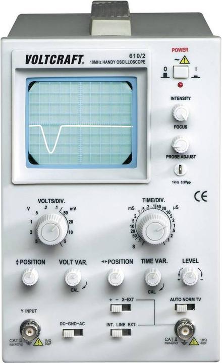 Image du produit Voltcraft Oscilloscope analogique AO 610 10 M (CAT II 400V)