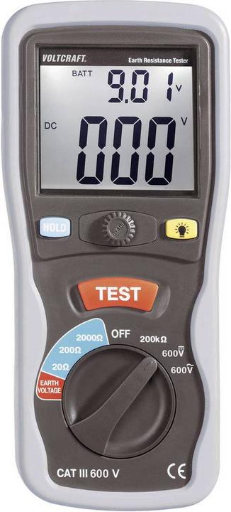 Voltcraft Digitaler Erdungsprüfer (CAT III 600V)